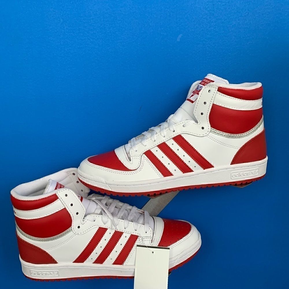 adidas Top Ten RB White Scarlet Red FV4925 Men's Basketball Sneakers Size 11 - Picture 2 of 12